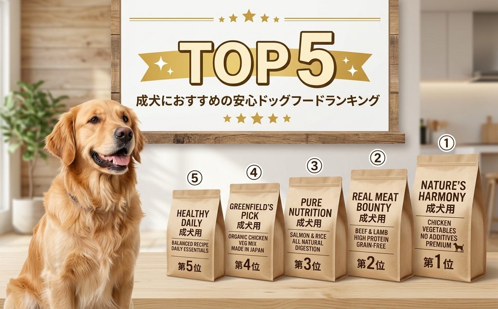 成犬におすすめの安心ドッグフードランキングTOP5
